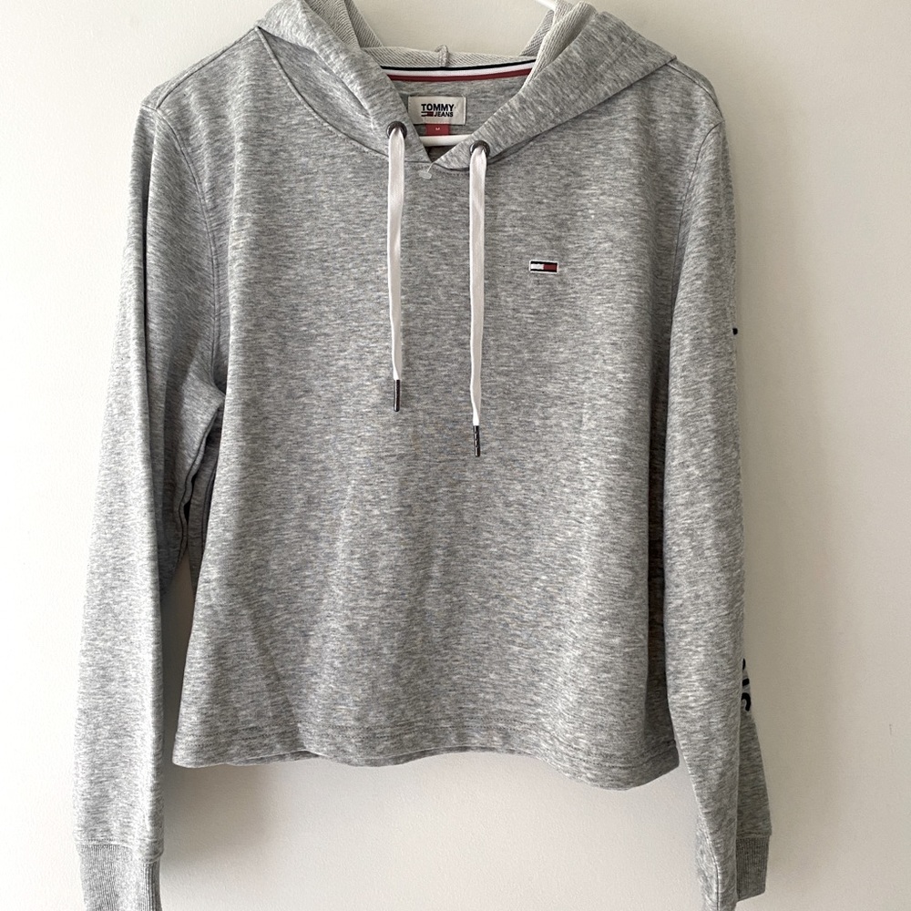 Tommy Jeans Gray Pullover Hoodie Sz Medium NWT